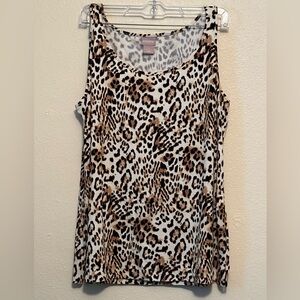 Chico’s Leopard Print Tank Top Size 1 / Medium / 8